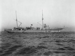 USS Bushnell (AS-2) at anchor in Hampton Roads, Virginia (USA), on 13 December 1916 (55167374).jpg