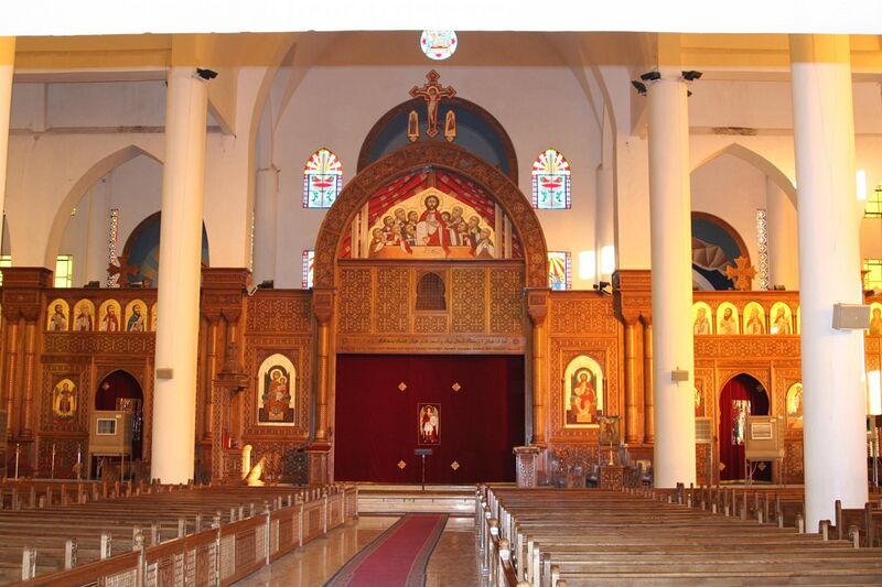 File:Archangel Michael's Coptic Orthodox Cathedral, built in the Coptic style 2006-10-EGYPT-ASWAN.jpg