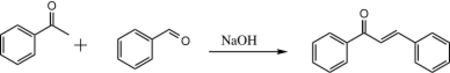 Benzaldehyde acetophenone condensation.svg