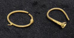 Bronze Age Gold Earrings, Burgastain gol, Uvs Province, Mongolia.jpg