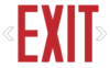 Red EXIT sign