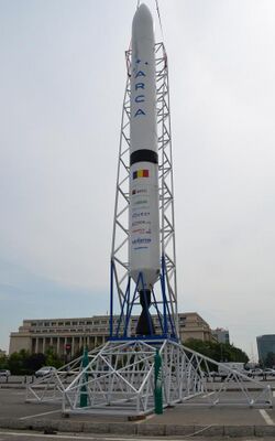 Haas 2c rocket in Victory Square.JPG