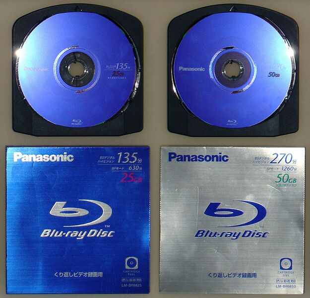 File:IFA 2005 Panasonic Blu-ray Discs Single and Dual Layer BD-RE (Cartridge) (by HDTVTotalDOTcom).jpg