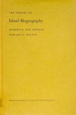 The Theory of Island Biogeography, first edition.jpg