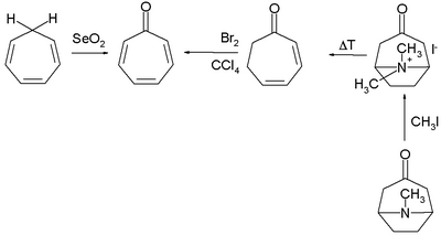 Tropone synthesis