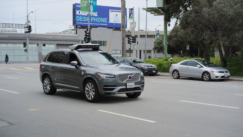 File:Uber Self Driving Volvo at Harrison at 4th.jpg