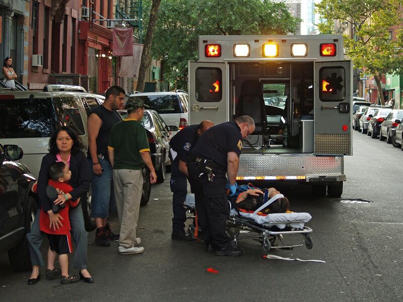 File:Woman collapses in the East Village of New York.jpg