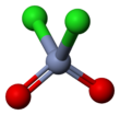 Ball and stick model of chromyl chloride
