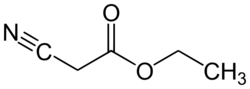 Ethyl cyanoacetate.svg