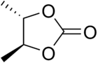 Skeletal formula of trans-2,3-butylene carbonate