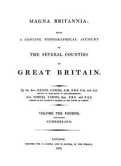 Lysons Magna Britannia Vol 4, 1816. Title page.png