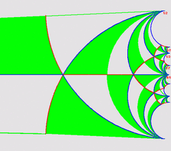 Morphing of modular tiling to 2 3 7 triangle tiling.gif