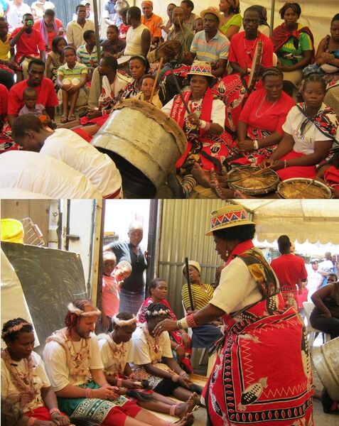 File:Sangoma Initiates being greeted and welcomed.jpg