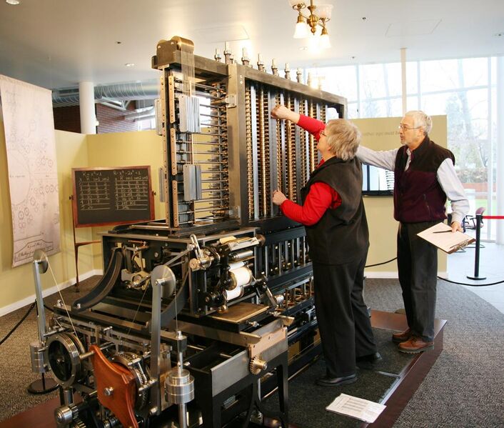 File:Babbage Difference Engine (Setting the input parameters).jpg