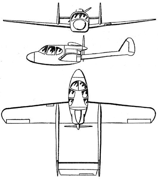 File:Fokker Promotor 3-view Les Ailes February 8, 1947.png