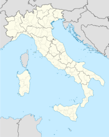 Map showing the location of Grotta dell'Artiglieria (Artillery Cave)