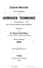 Jahres-Bericht über die Leistungen der chemischen Technologie cover, 1855.jpg
