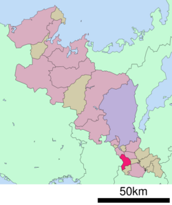 Location of Kyōtanabe