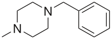 Structural formula of methylbenzylpiperazine