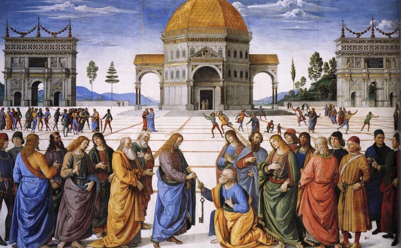 File:Perugino - Entrega de las llaves a San Pedro (Capilla Sixtina, 1481-82).jpg