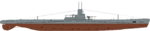 Shadowgraph Leninets class XI mod series submarine.svg