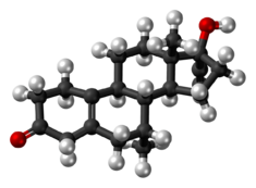 Tibolone molecule ball.png