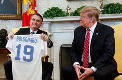 Bolsonaro with US President Donald Trump in White House, 19 March 2019.jpg