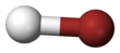 Ball-and-stick model of hydrogen bromide