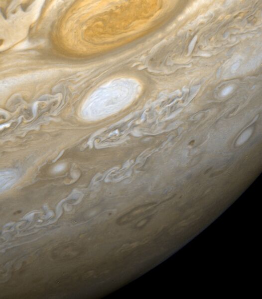 File:Jupiter - Region from the Great Red Spot to the South Pole.jpg