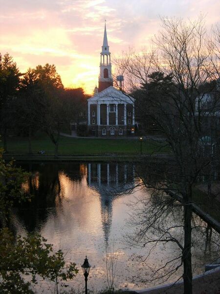 File:Sunset behind the chapel at Wheaton College.jpg