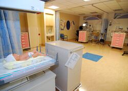 US Navy 090814-N-6326B-001 A mock set-up of the new pod design in the Neonatal Intensive Care Unit (NICU) at Naval Medical Center San Diego (NMCSD) is on display during an open house.jpg