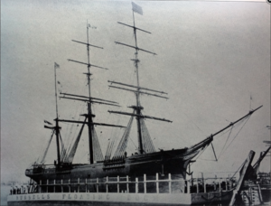 1884 Photograph of the Clipper Ship "Golden State," Docked at Quebec.png