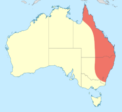 Austrogomphus amphiclitus distribution map.svg