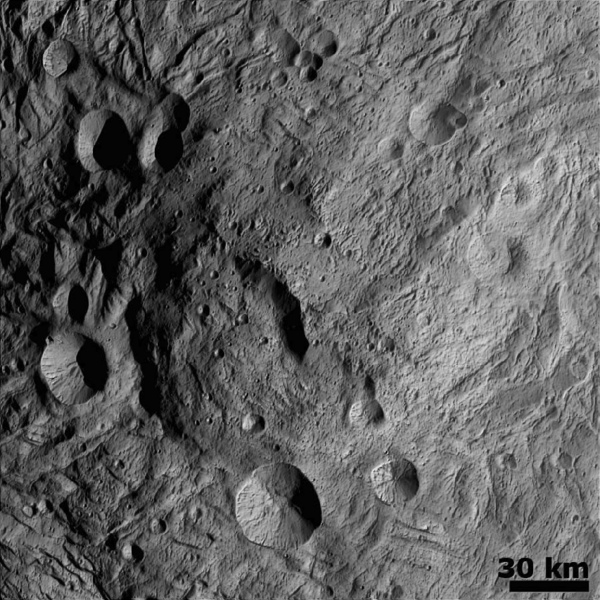 File:Central Mound at the South Pole Asteroid Vesta Hillshade.png