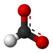 Aromatic ball and stick model of formate