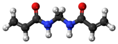 Ball-and-stick model of the methylenebisacrylamide model