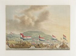 Molukken-Kora kora vloot uit Ternate en Tidore voor Ambon.jpg