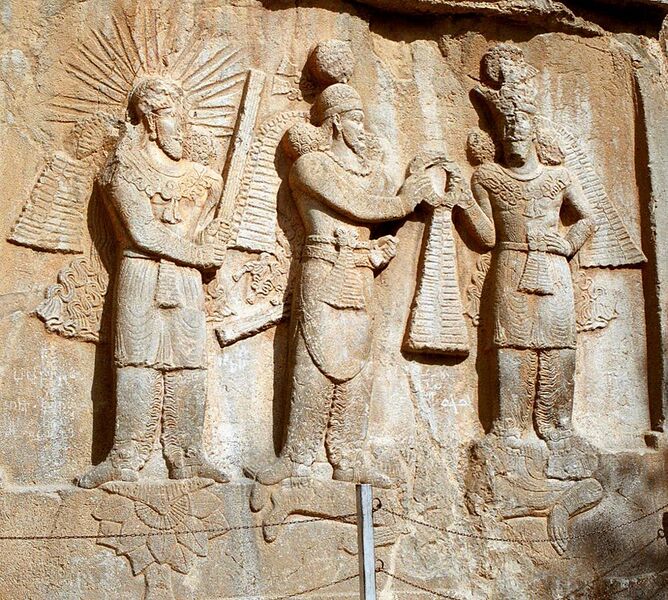 File:Taq-e Bostan - High-relief of Ardeshir II investiture.jpg