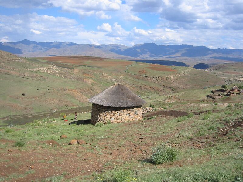 File:Thatched hut in Lesotho, Africa.jpg