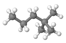 Ball-and-Stick model of 2,2-Dimethylpentane