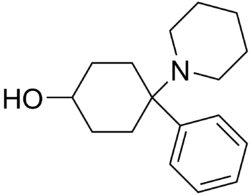 4-phenyl-4-(1-piperidinyl)cyclohexanol-Line-Structure.png