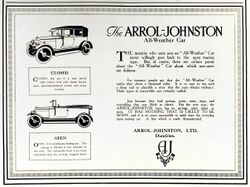 Arrol Johnston advert, Pears Annual Christmas 1921.