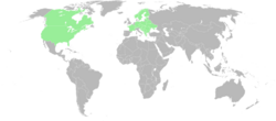 Range of Hieracium caespitosum-World.svg