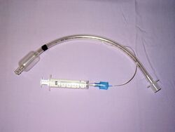 a cuffed endotracheal tube