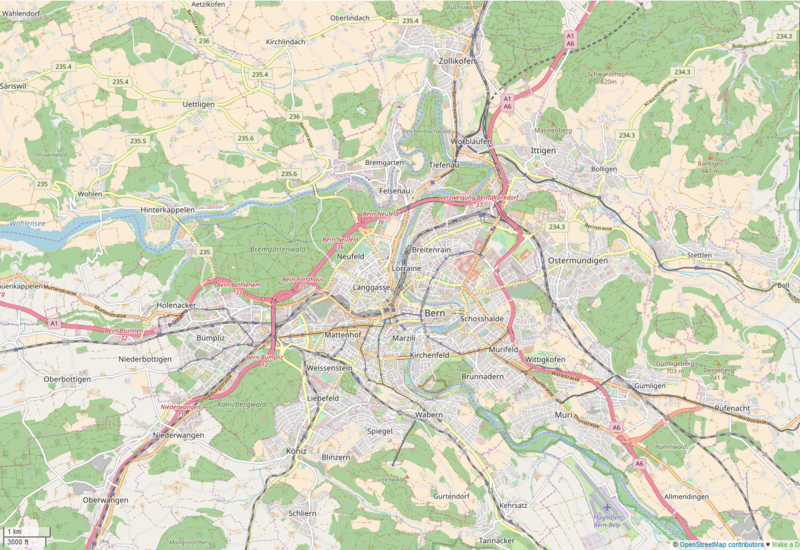 Location map/data/Switzerland Bern is located in Bern