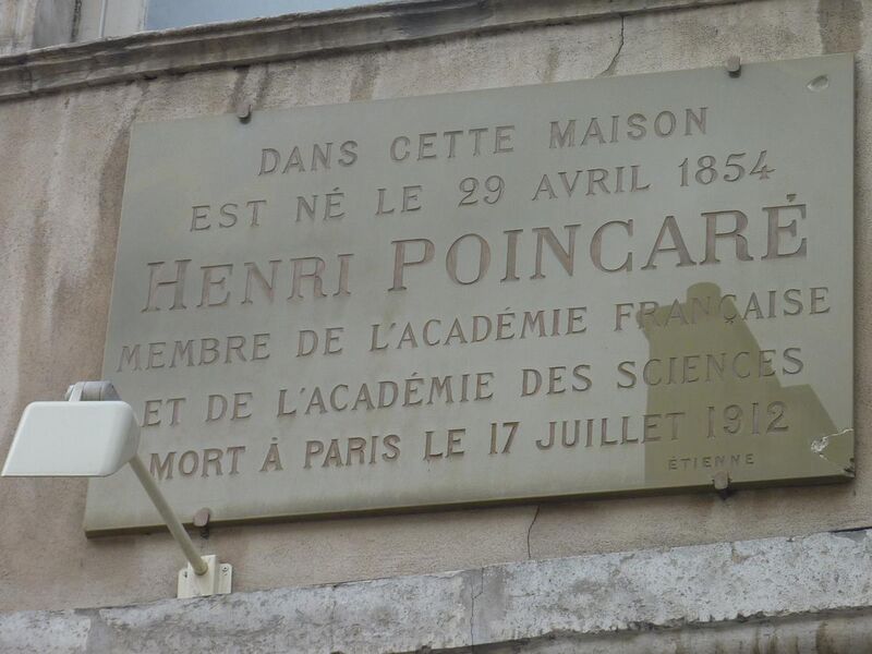 File:Henri Poincaré maison natale Nancy plaque.jpg