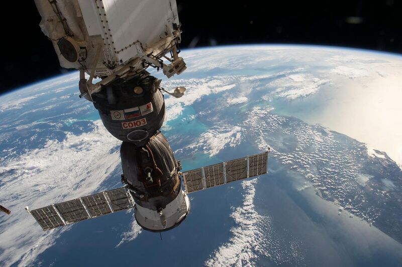 File:ISS-50 Soyuz MS-03 docked to Rassvet over Florida.jpg