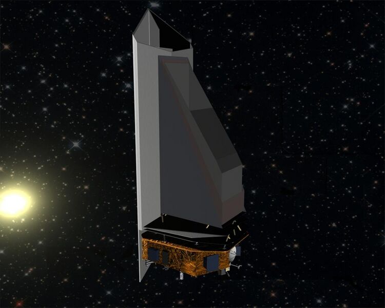 File:NEOCam telescope artist concept, NASA JPL Caltech.jpg