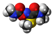 Space-filling model of oxamyl