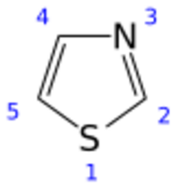 Thiazole 2D numbered.svg